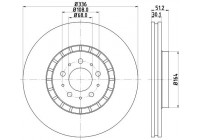 Brake disc 8DD 355 128-201 Hella