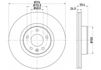 Brake disc 8DD 355 128-291 Hella