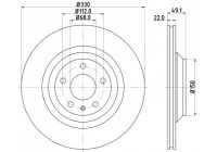 Brake disc 8DD 355 128-321 Hella