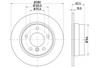 Brake disc 8DD 355 128-351 Hella