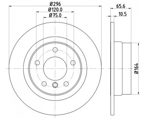 Brake disc 8DD 355 128-371 Hella