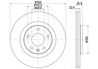 Brake disc 8DD 355 128-391 Hella