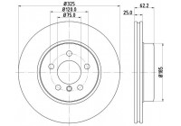 Brake disc 8DD 355 128-481 Hella
