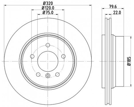 Brake disc 8DD 355 128-491 Hella