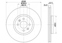 Brake disc 8DD 355 128-551 Hella