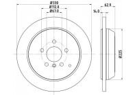 Brake disc 8DD 355 128-601 Hella