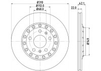 Brake disc 8DD 355 128-651 Hella