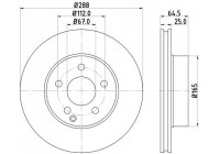 Brake disc 8DD 355 128-701 Hella