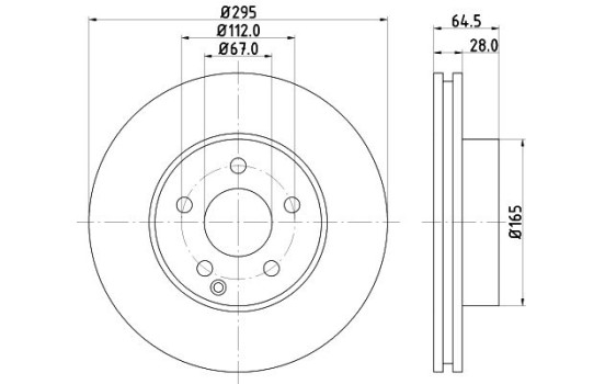 Brake disc 8DD 355 128-781 Hella
