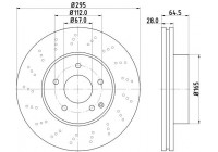 Brake disc 8DD 355 128-801 Hella