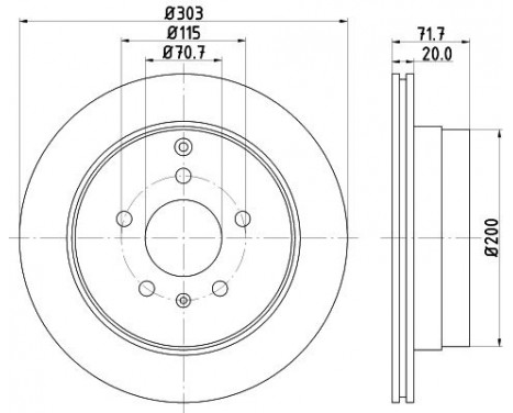 Brake disc 8DD 355 128-821 Hella Pagid GmbH