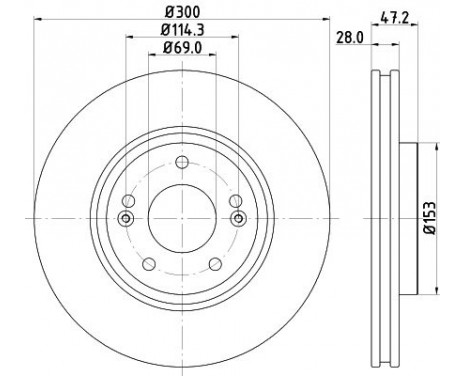 Brake disc 8DD 355 128-831 Hella Pagid GmbH