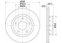 Brake disc 8DD 355 128-951 Hella