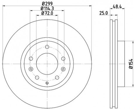 Brake disc 8DD 355 128-991 Hella