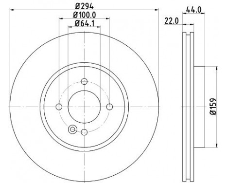 Brake disc 8DD 355 129-021 Hella
