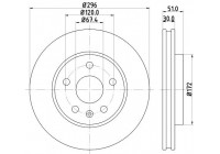 Brake disc 8DD 355 129-081 Hella