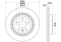 Brake disc 8DD 355 129-151 Hella