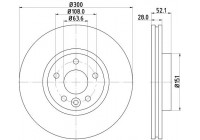 Brake disc 8DD 355 129-161 Hella