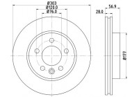 Brake disc 8DD 355 129-211 Hella