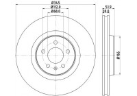 Brake disc 8DD 355 129-221 Hella