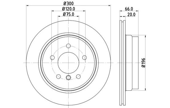 Brake disc 8DD 355 129-331 Hella