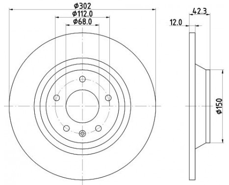 Brake disc 8DD 355 129-341 Hella