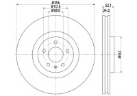 Brake disc 8DD 355 129-371 Hella