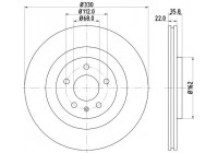 Brake disc 8DD 355 129-381 Hella