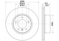 Brake disc 8DD 355 129-401 Hella