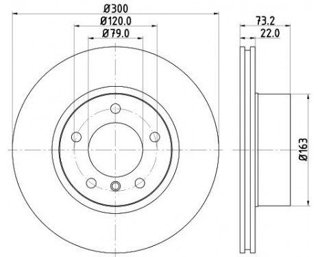 Brake disc 8DD 355 129-401 Hella