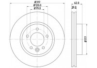 Brake disc 8DD 355 129-471 Hella