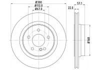 Brake disc 8DD 355 129-531 Hella