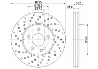 Brake disc 8DD 355 129-681 Hella