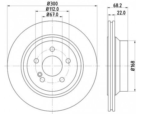 Brake disc 8DD 355 129-791 Hella