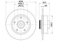Brake disc 8DD 355 129-871 Hella