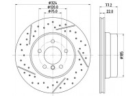 Brake disc 8DD 355 130-011 Hella