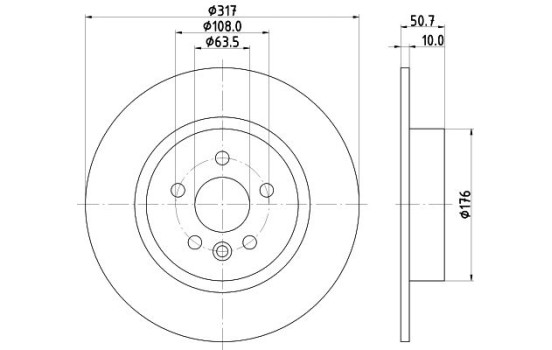 Brake disc 8DD 355 131-851 Hella