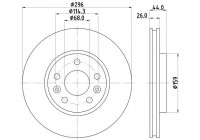 Brake disc 8DD 355 131-871 Hella