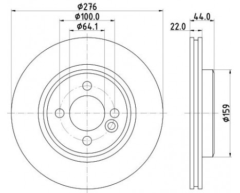 Brake disc 8DD 355 131-981 Hella