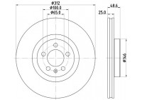 Brake disc 8DD 355 132-011 Hella