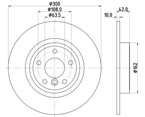 Brake disc 8DD 355 132-391 Hella