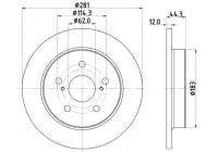 Brake disc 8DD 355 132-401 Hella