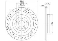 Brake disc 8DD 355 132-461 Hella