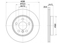 Brake disc 8DD 355 132-541 Hella