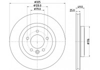 Brake disc 8DD 355 132-571 Hella