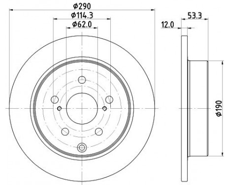 Brake disc 8DD 355 132-591 Hella