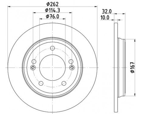 Brake disc 8DD 355 132-611 Hella