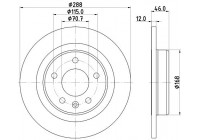 Brake disc 8DD 355 132-631 Hella