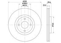 Brake disc 8DD 355 132-721 Hella