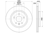Brake disc 8DD 355 132-751 Hella